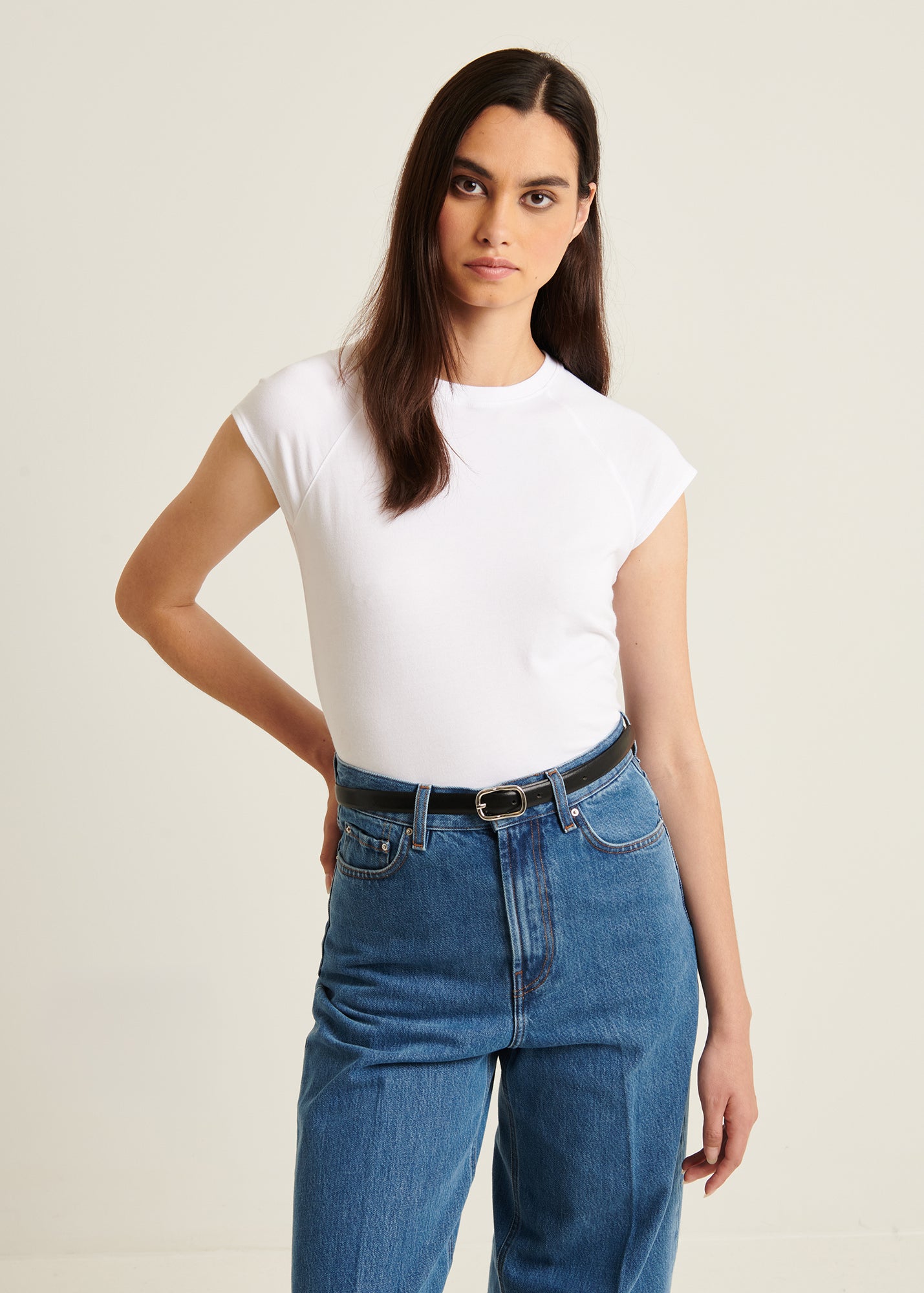 Pima Cotton Stretch Raglan T-Shirt