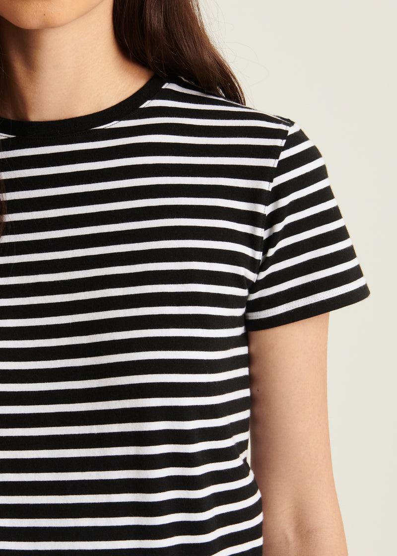 Pima Cotton Stretch Slim Striped T-Shirt