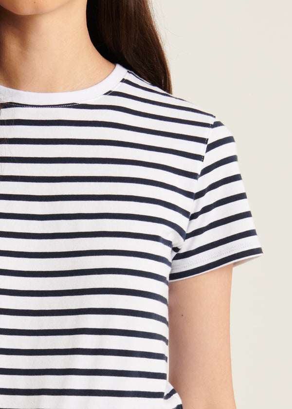 Pima Cotton Stretch Slim Striped T-Shirt