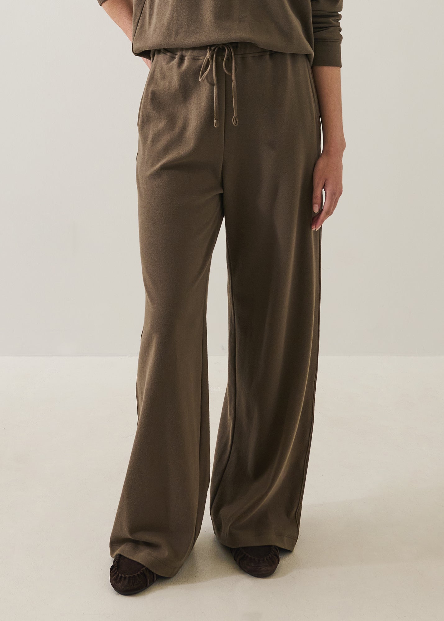 Brushed Pima Cotton Drawstring Jogger