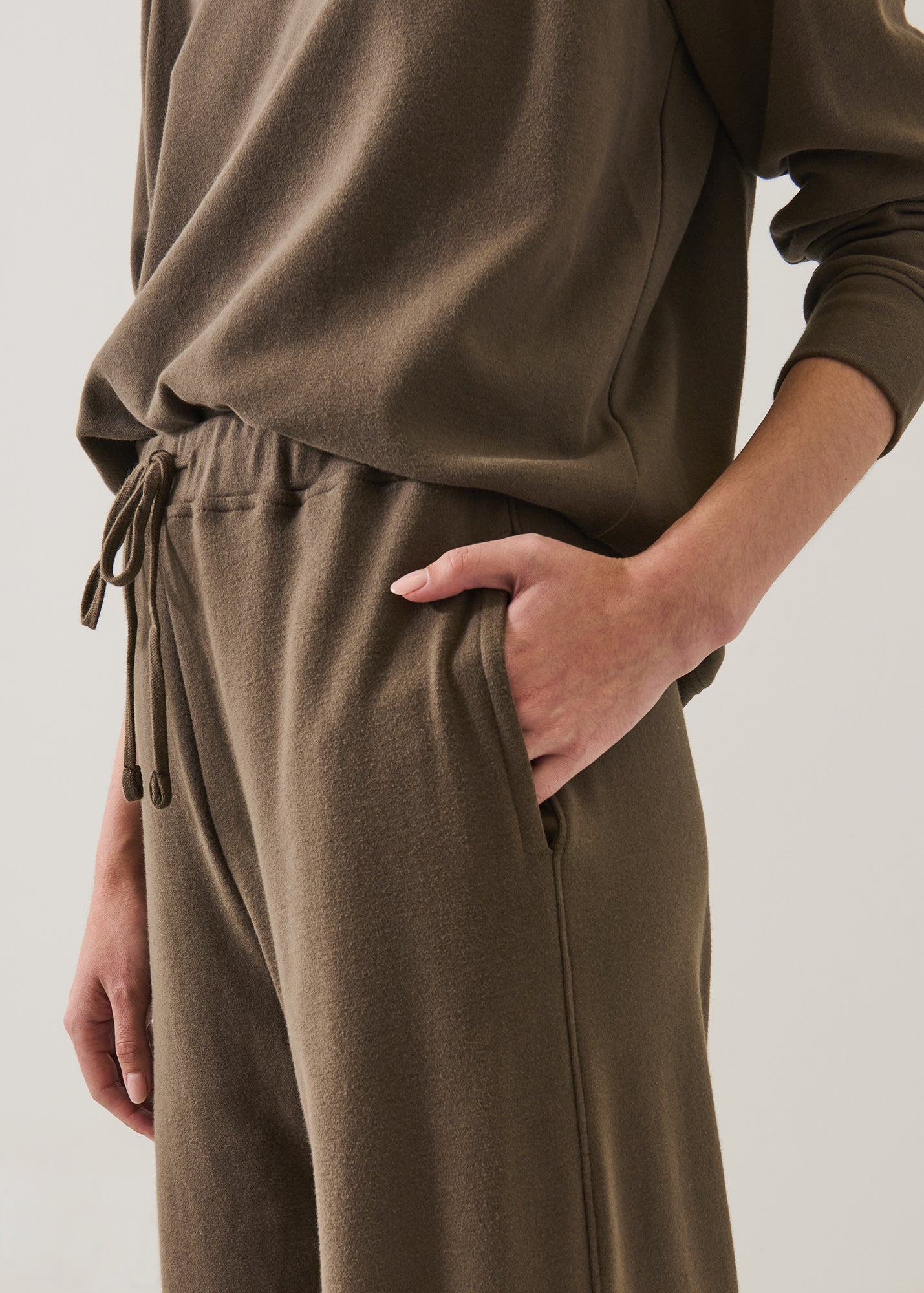 Brushed Pima Cotton Drawstring Jogger
