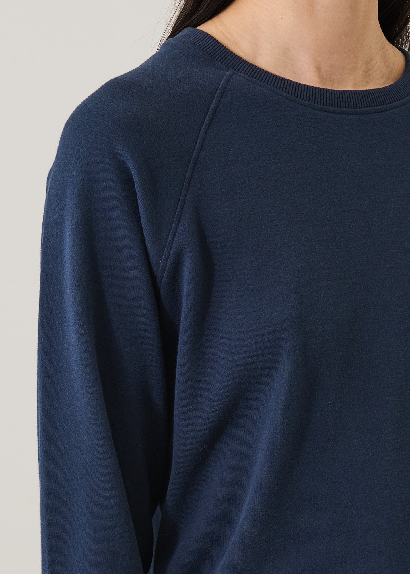Brushed Pima Cotton Raglan Sweatshirt