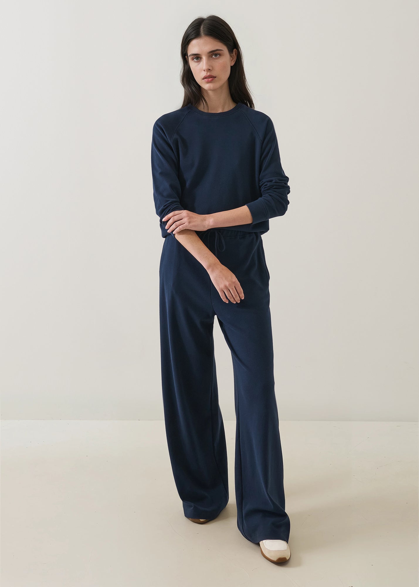 Brushed Pima Cotton Raglan Sweatshirt