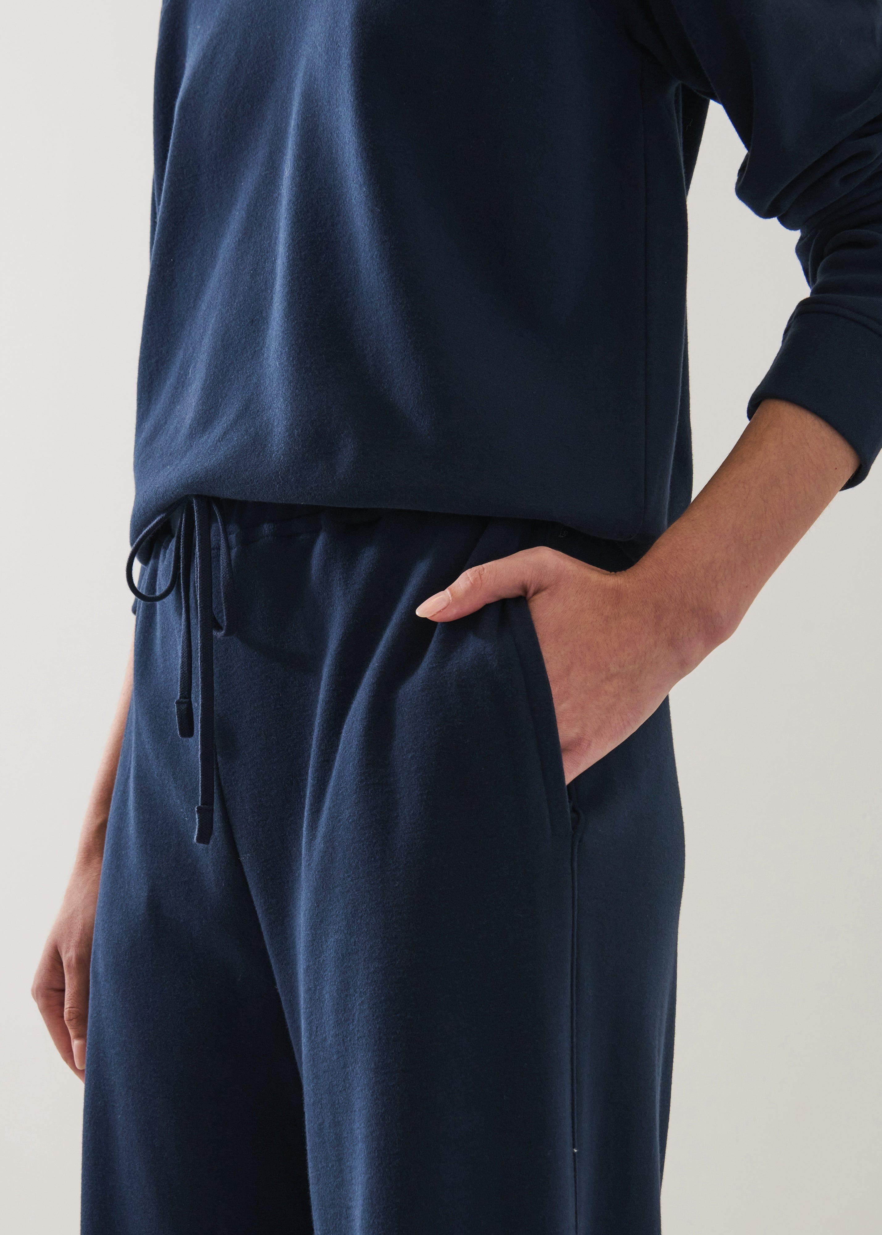 Brushed Pima Cotton Drawstring Jogger