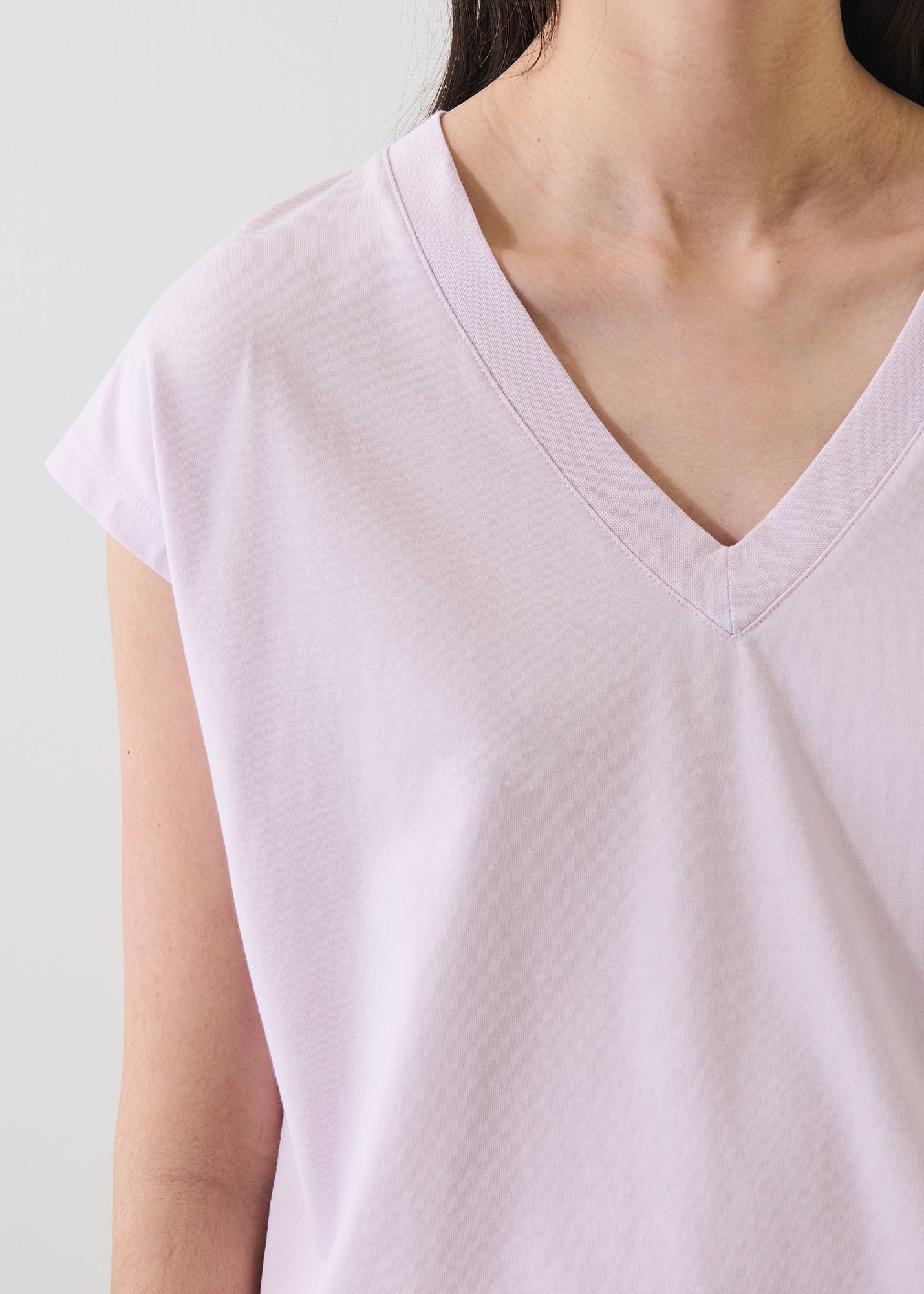 Sublime Reactive Pima Cotton Stretch 
Dolman V-Neck - PATRICK ASSARAF
