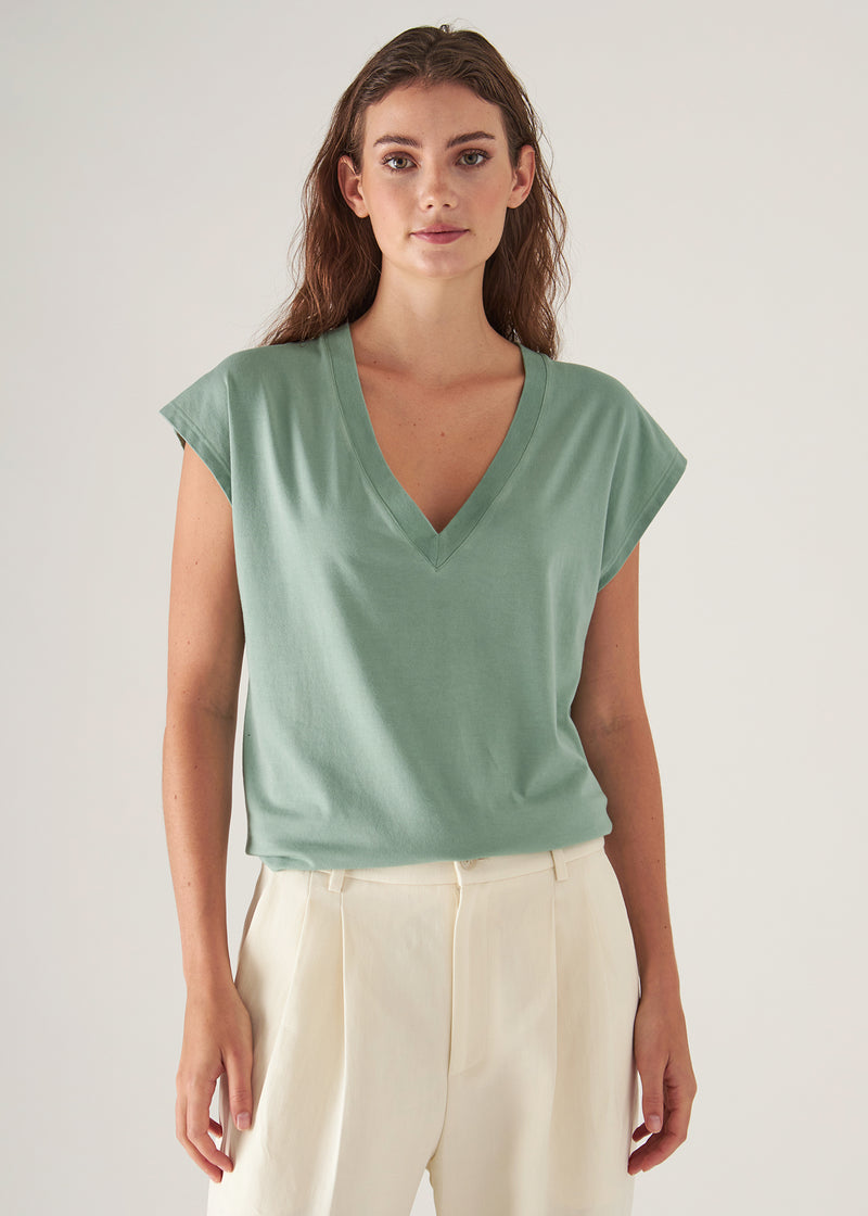 Sublime Reactive Pima Cotton Stretch Dolman V-Neck