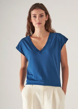 SUBLIME REACTIVE PIMA COTTON STRETCH DOLMAN V-NECK