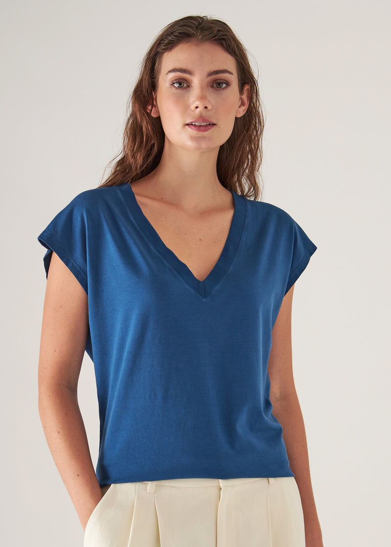 Sublime Reactive Pima Cotton Stretch Dolman V-Neck