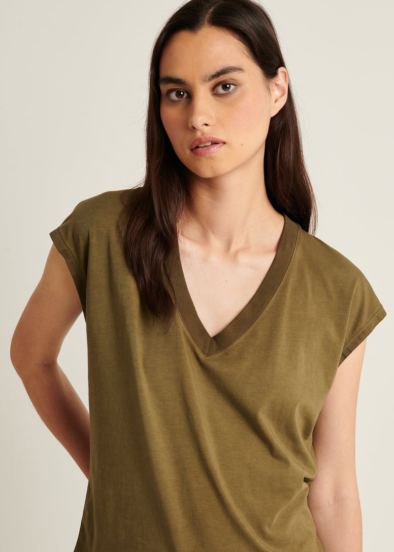 Sublime Reactive Pima Cotton Stretch Dolman V-Neck