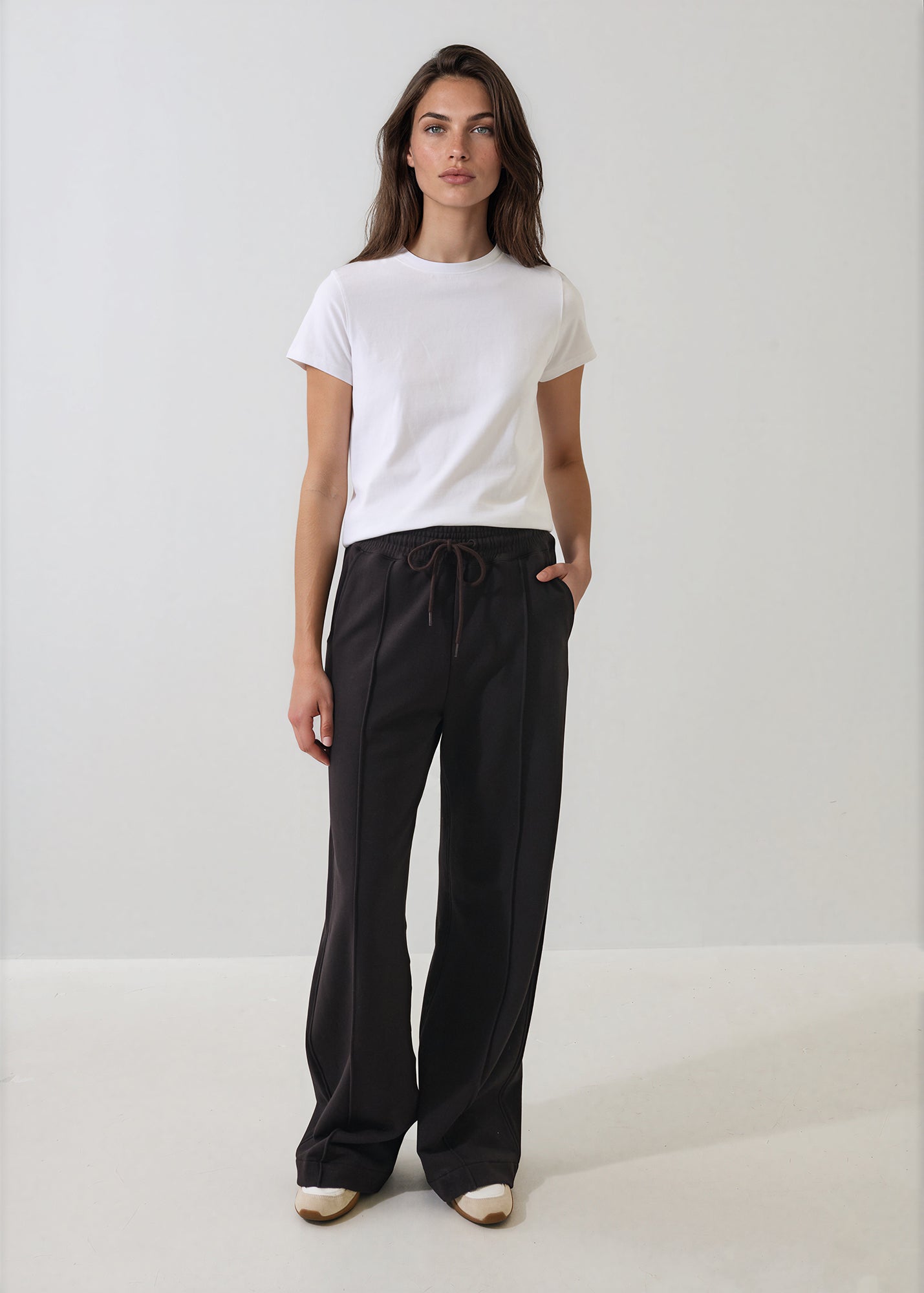 Brushed French Terry Wide Leg Pant - PATRICK ASSARAF