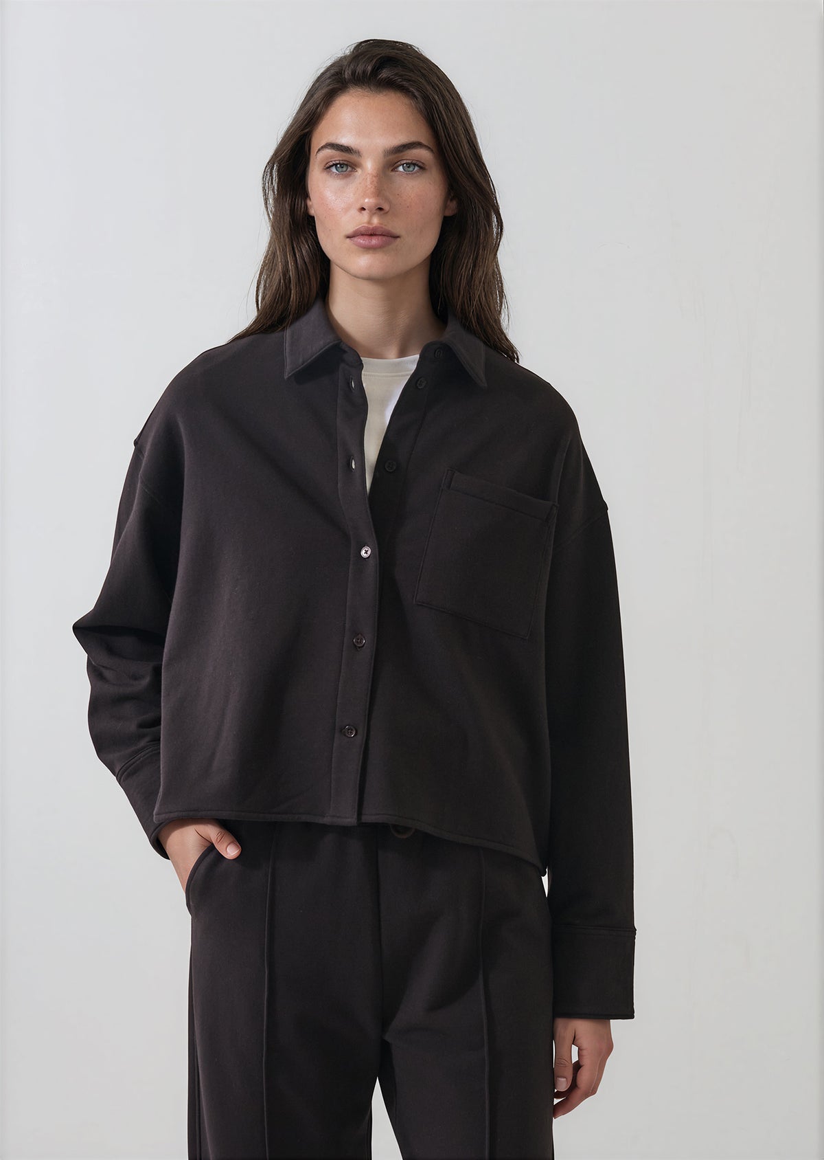 Brushed French Terry Boxy Shirt - PATRICK ASSARAF