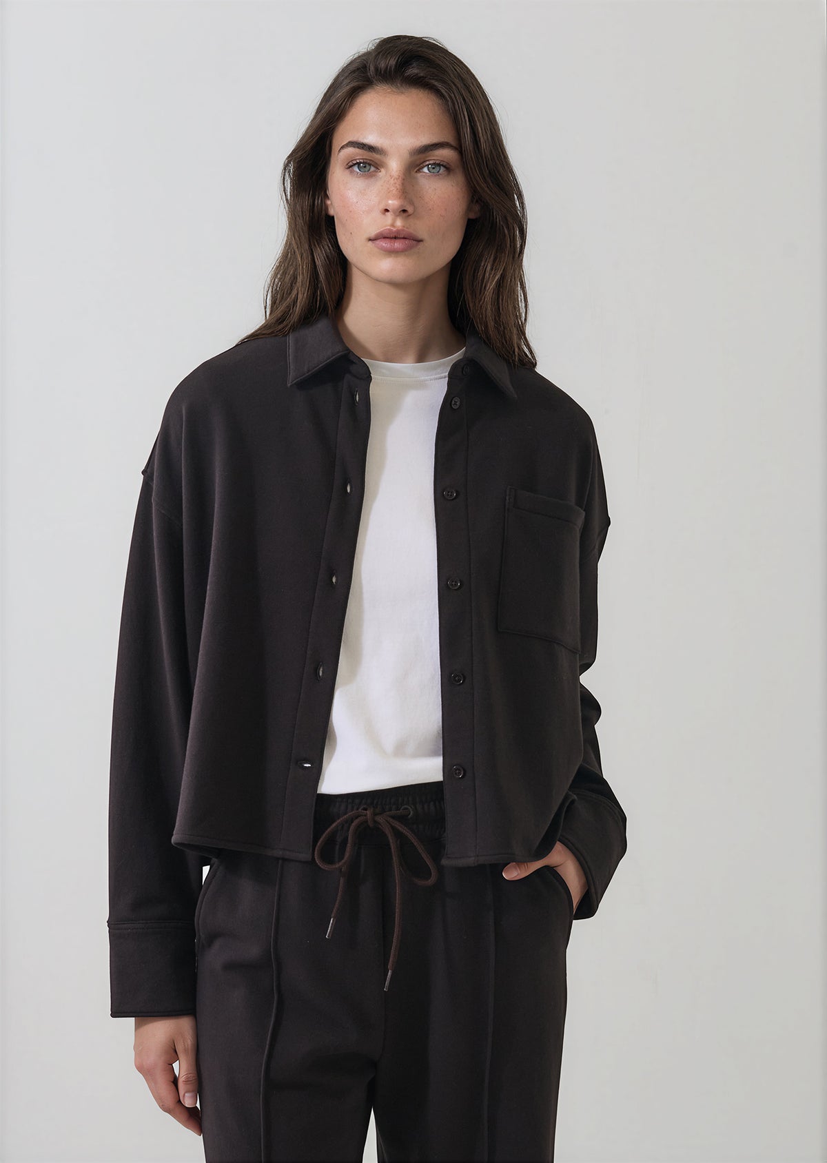 Brushed French Terry Boxy Shirt - PATRICK ASSARAF