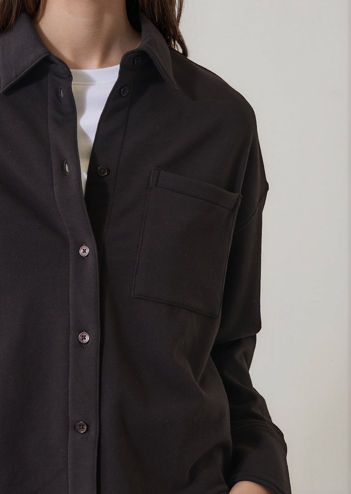 Brushed French Terry Boxy Shirt - PATRICK ASSARAF