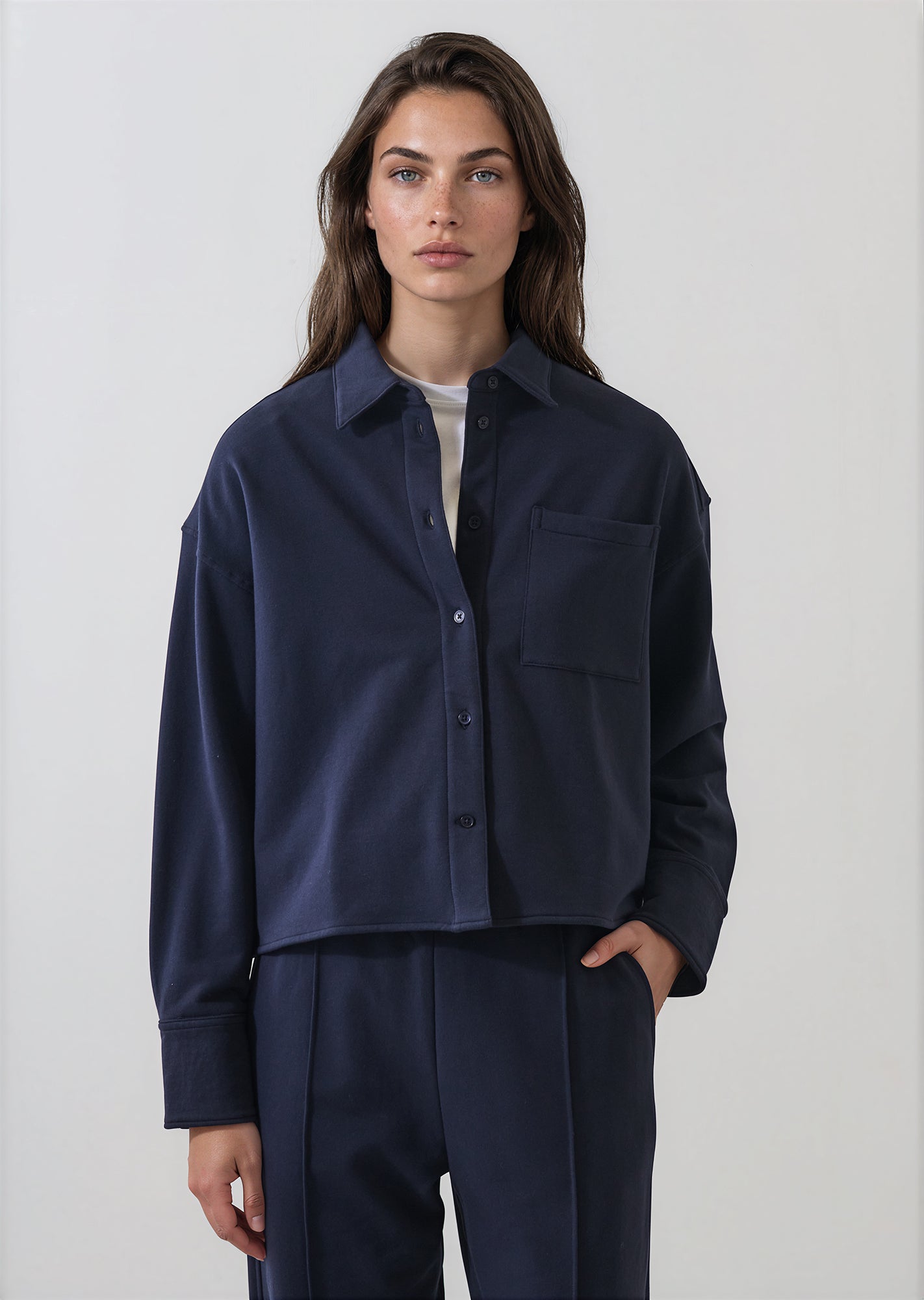 Brushed French Terry Boxy Shirt - PATRICK ASSARAF