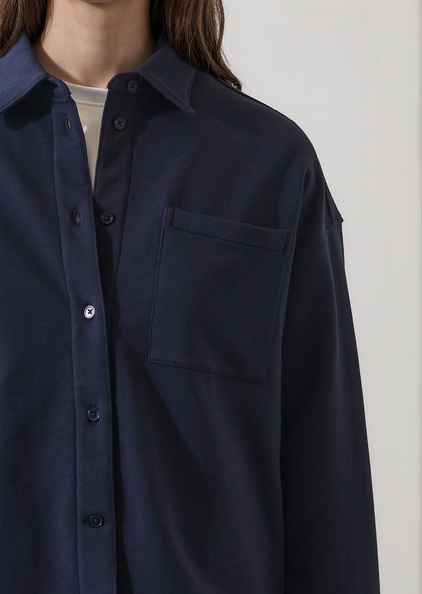 Brushed French Terry Boxy Shirt - PATRICK ASSARAF