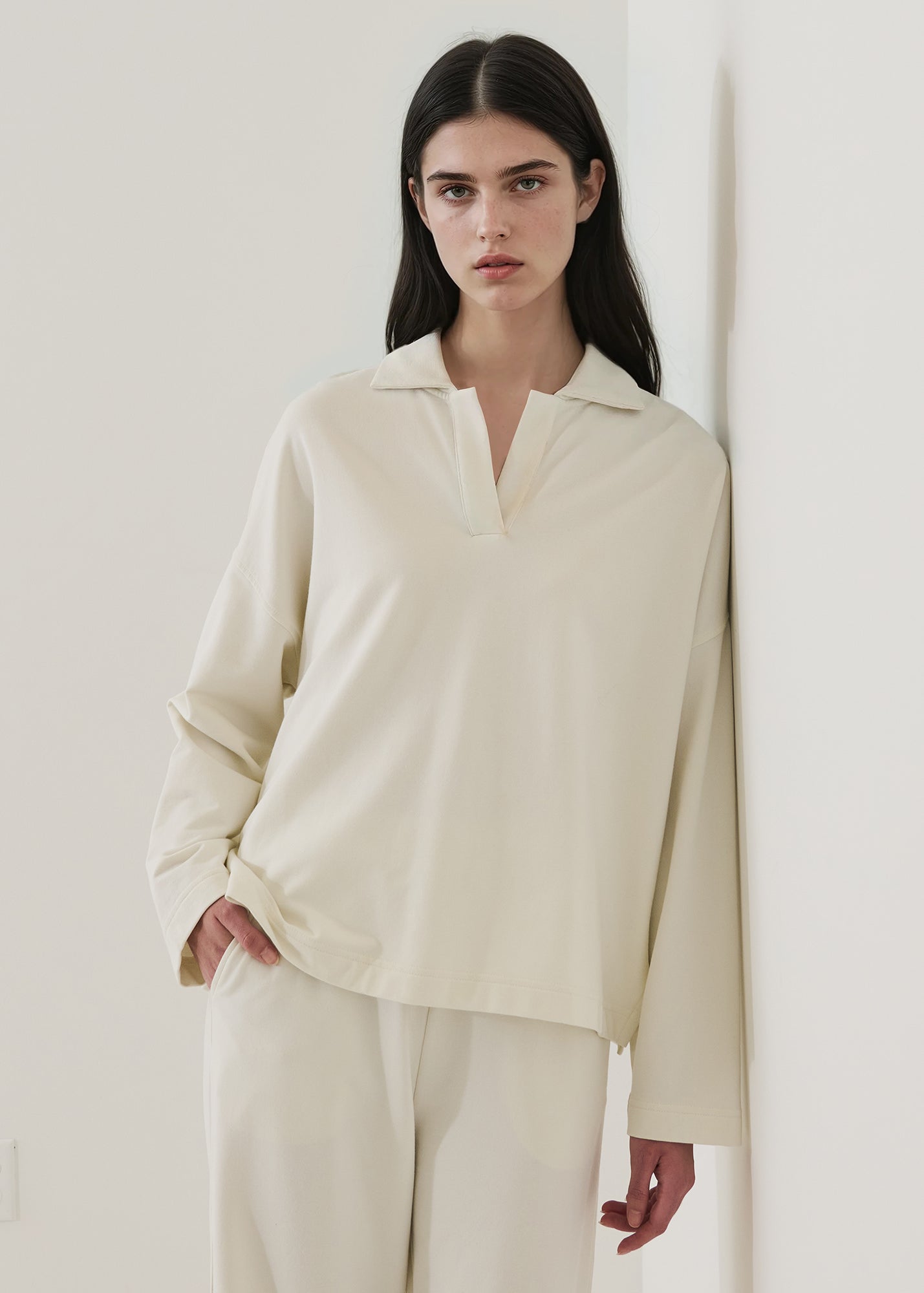 Pima Cotton French Terry 
Relaxed Polo - PATRICK ASSARAF