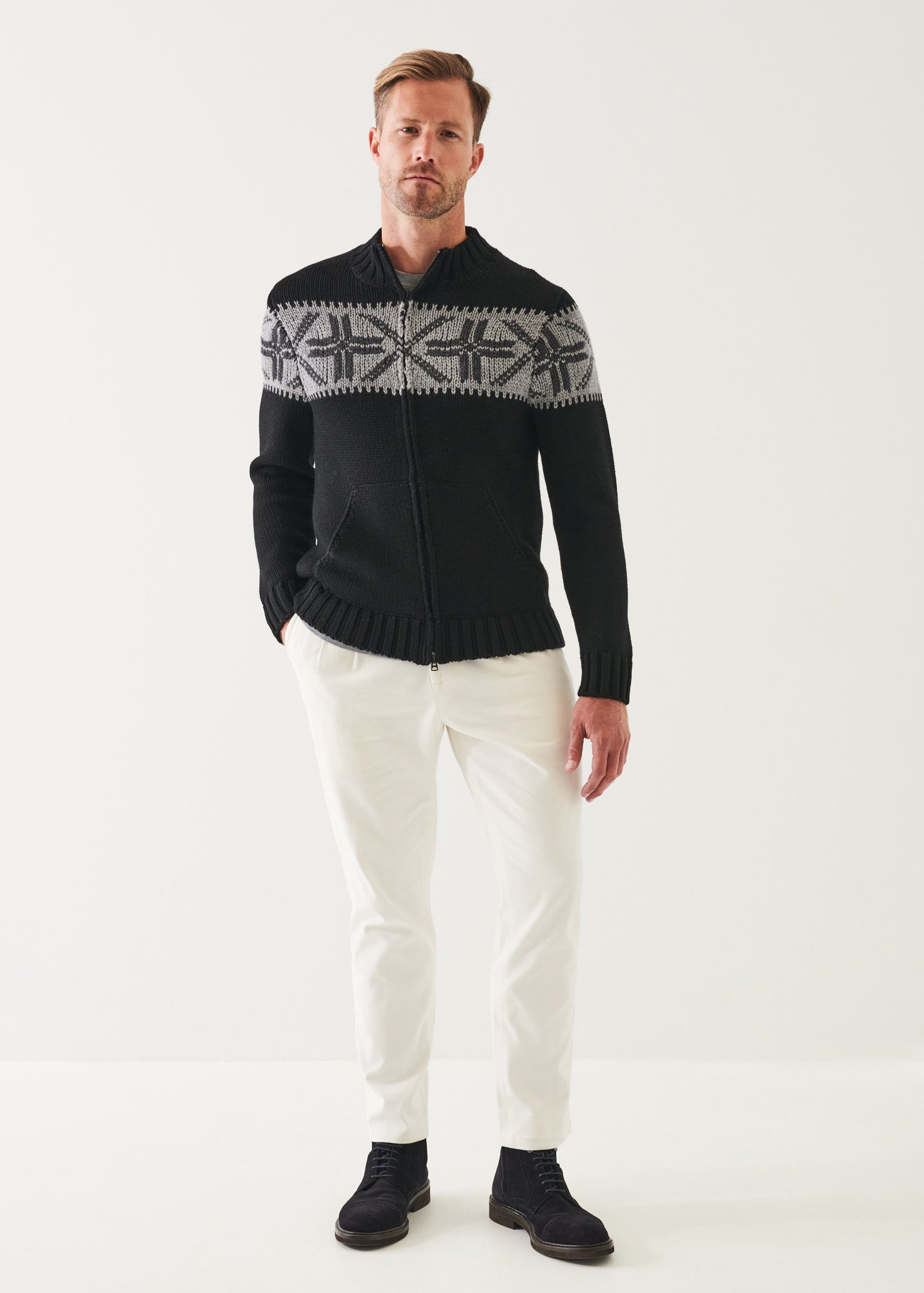FAIRISLE ZIP-UP CARDIGAN | PATRICK ASSARAF.