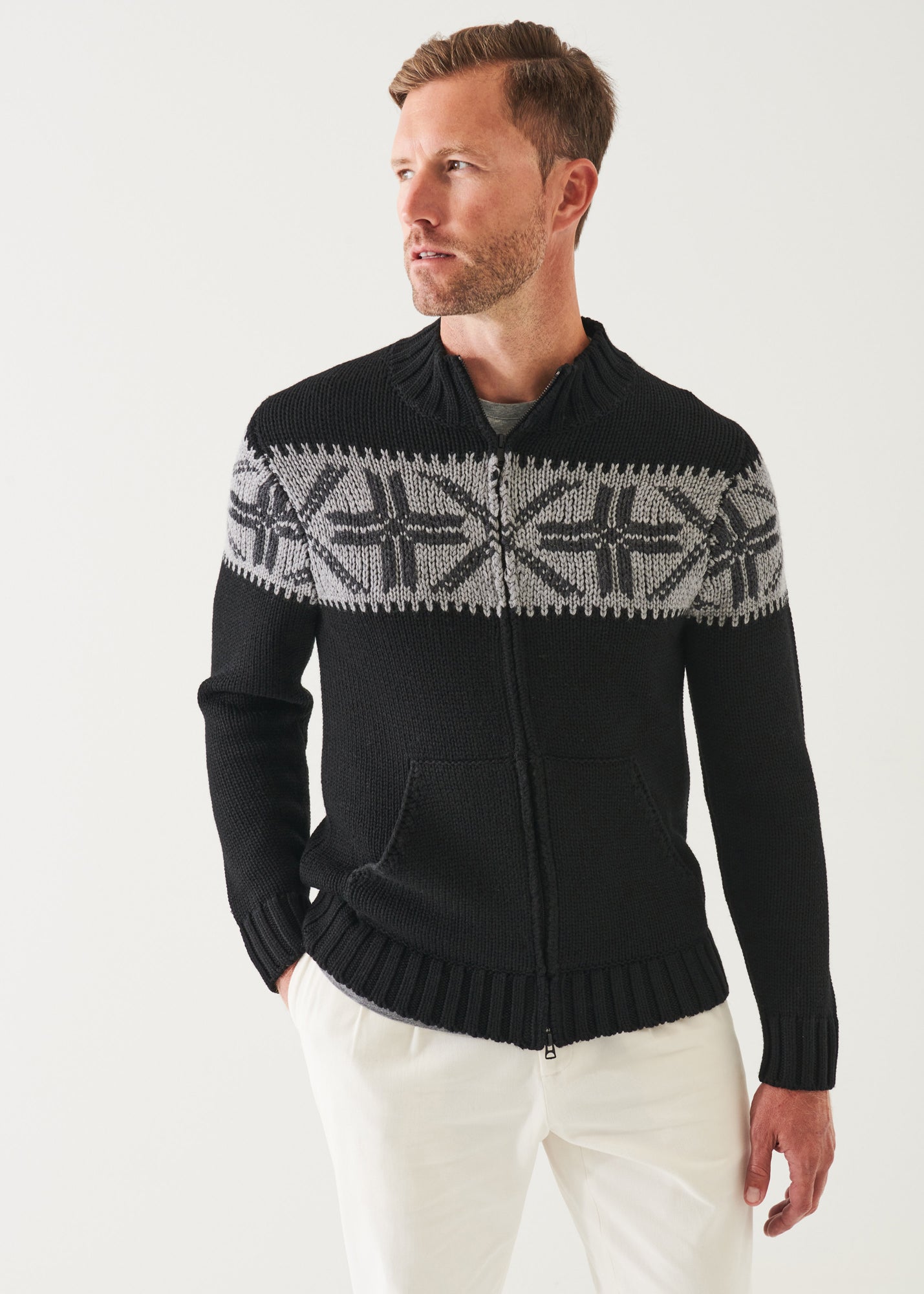 FAIRISLE ZIP-UP CARDIGAN | PATRICK ASSARAF.
