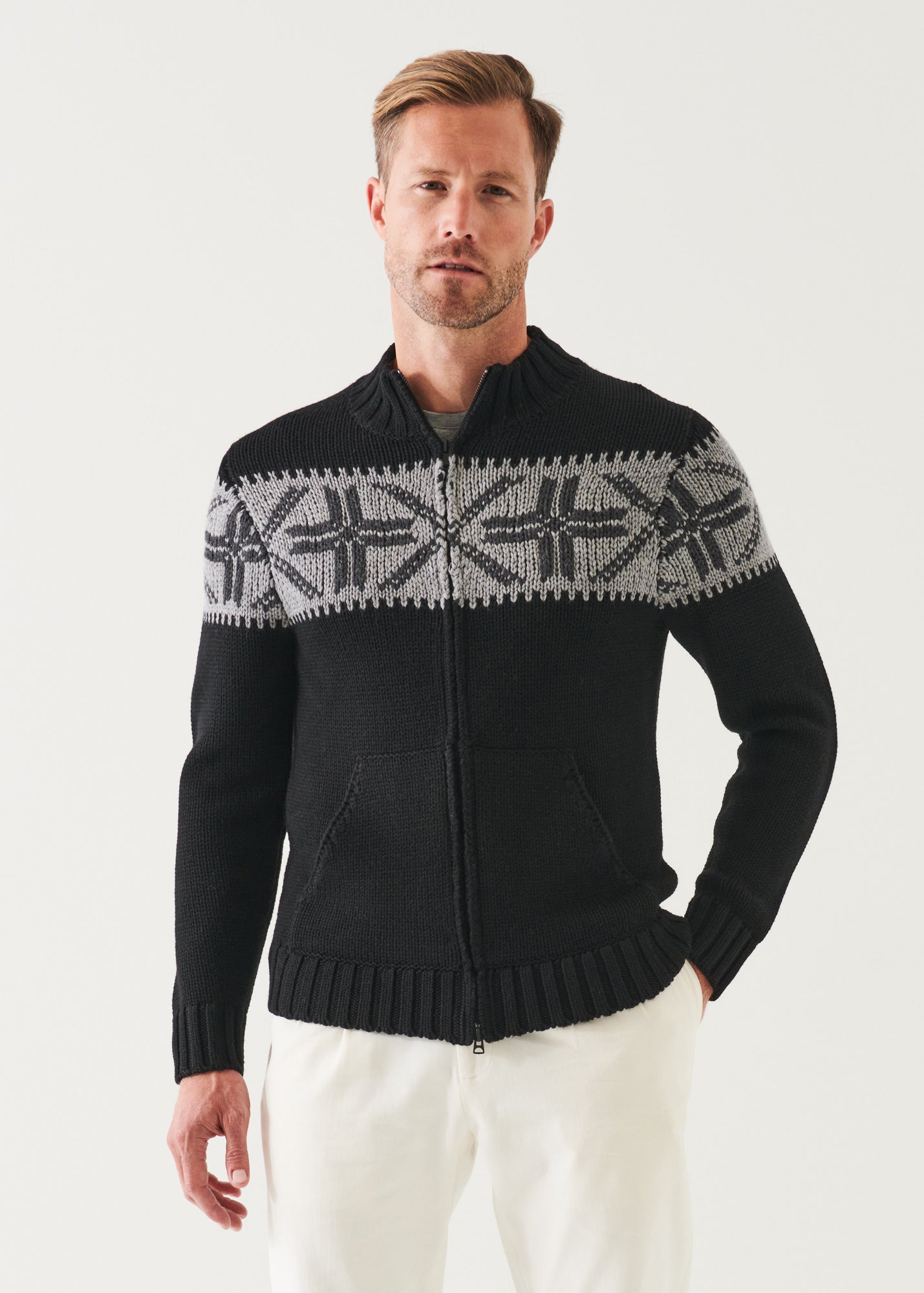 FAIRISLE ZIP-UP CARDIGAN | PATRICK ASSARAF.