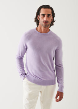 WOOL CASHMERE RAGLAN CREWNECK | PATRICK ASSARAF.