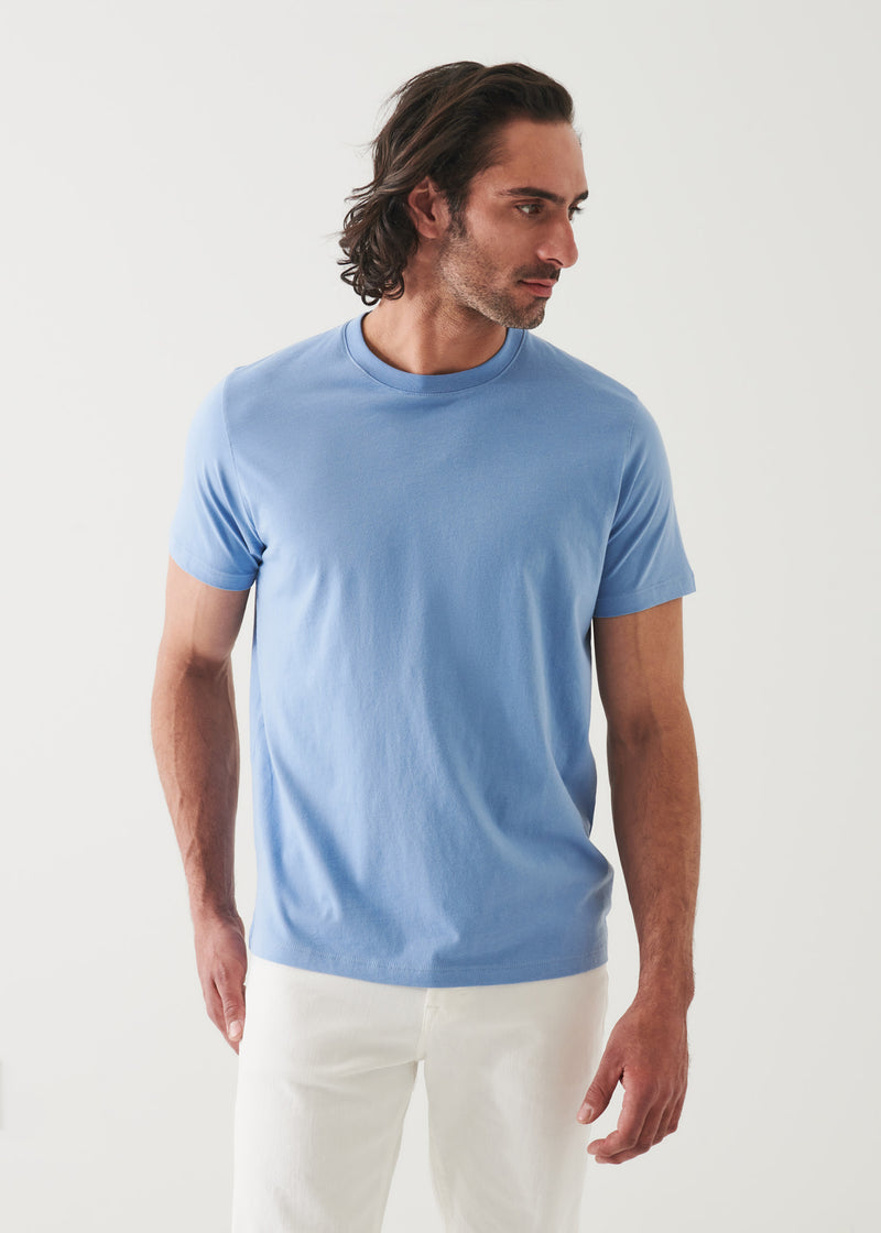 ANHCRA T-shirt Contrast Lace Trim Petal Sleeve Tee (Color : Navy