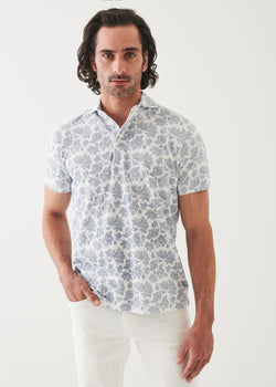 PIMA COTTON STRETCH PRINTED POLO | PATRICK ASSARAF.