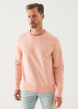 PIMA COTTON FRENCH TERRY RAGLAN SWEATSHIRT | PATRICK ASSARAF.