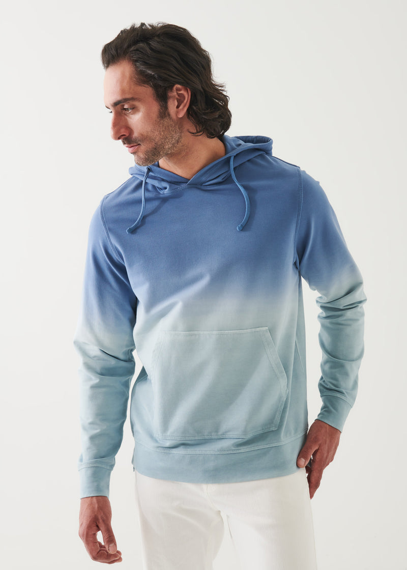 PIMA COTTON FRENCH TERRY DEGRADE POPOVER HOODIE