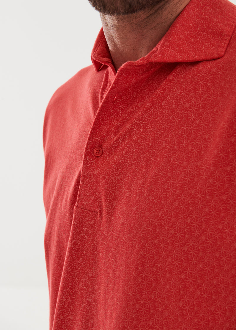 PIMA COTTON STRETCH PRINTED POLO
