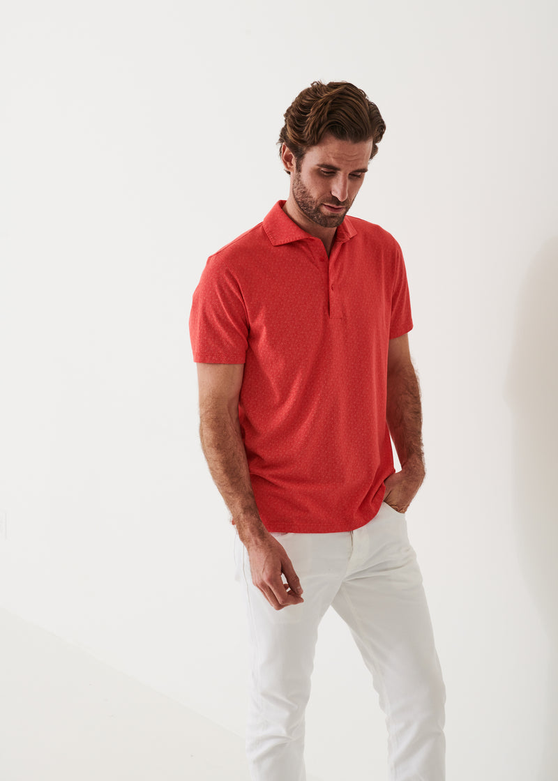 PIMA COTTON STRETCH PRINTED POLO