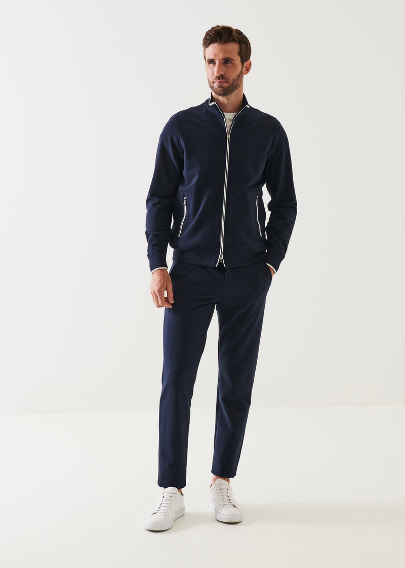 PIMA COTTON FRENCH TERRY TRACK JACKET