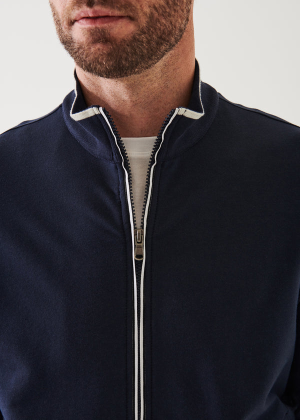 PIMA COTTON FRENCH TERRY TRACK JACKET