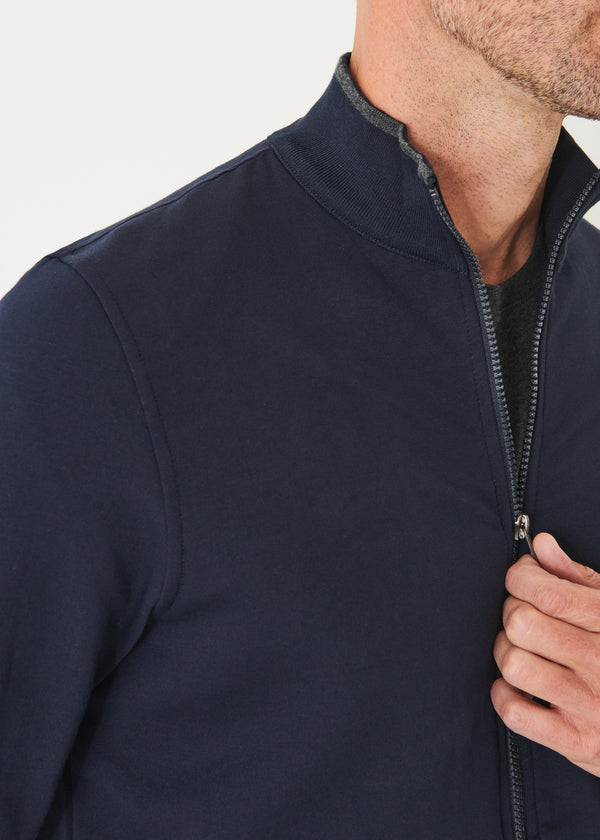 PIMA STRETCH FLEECE TRACK JACKET | PATRICK ASSARAF.