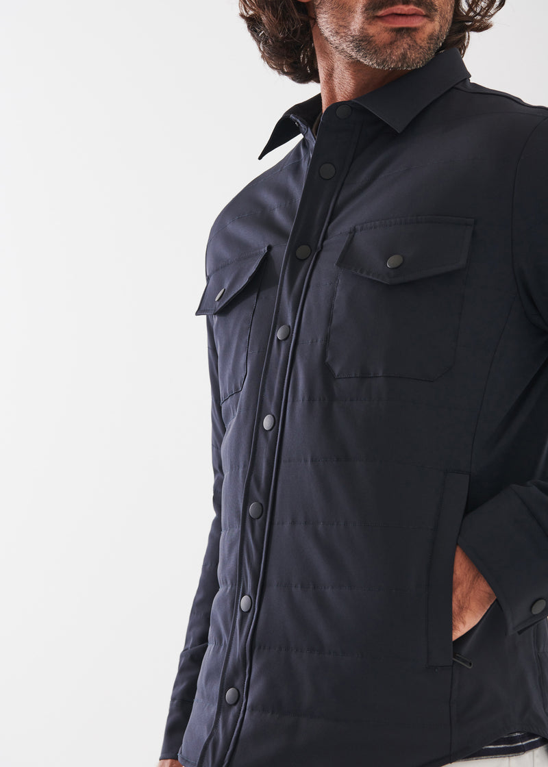 QUILTED SHIRT JACKET
