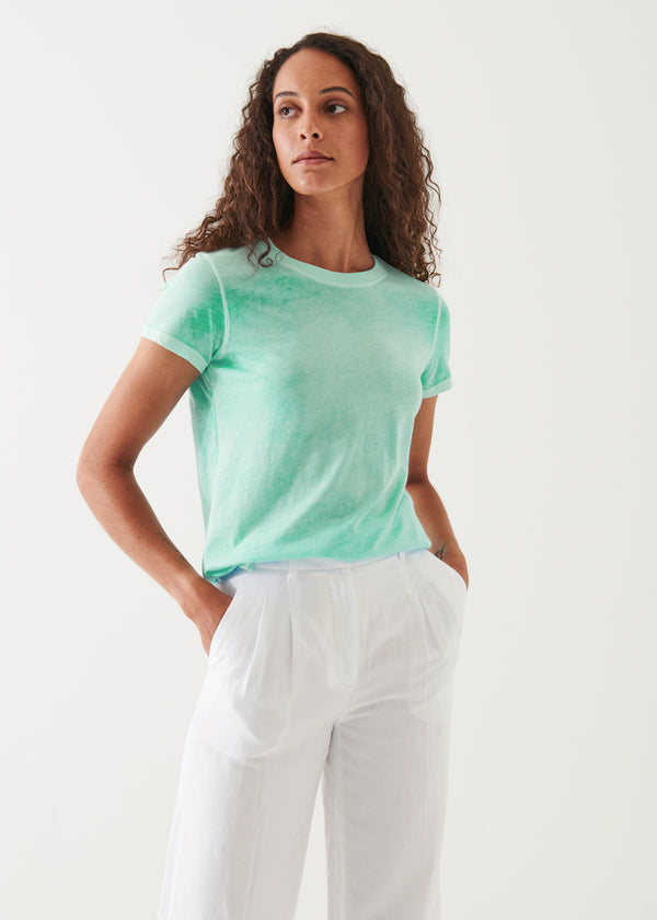 REVERSE SPRAY LIGHTWEIGHT PIMA COTTON T-SHIRT | PATRICK ASSARAF.