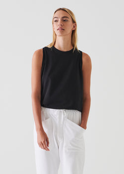 PIMA COTTON STRETCH BOYFRIEND TANK | PATRICK ASSARAF.